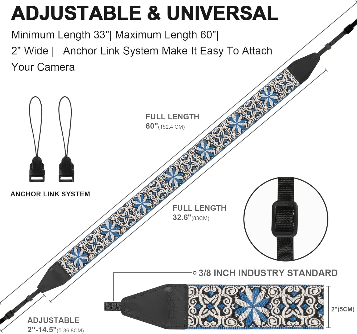 Detalle 2 de BestSounds Jacquard 2-inch Camera Strap
