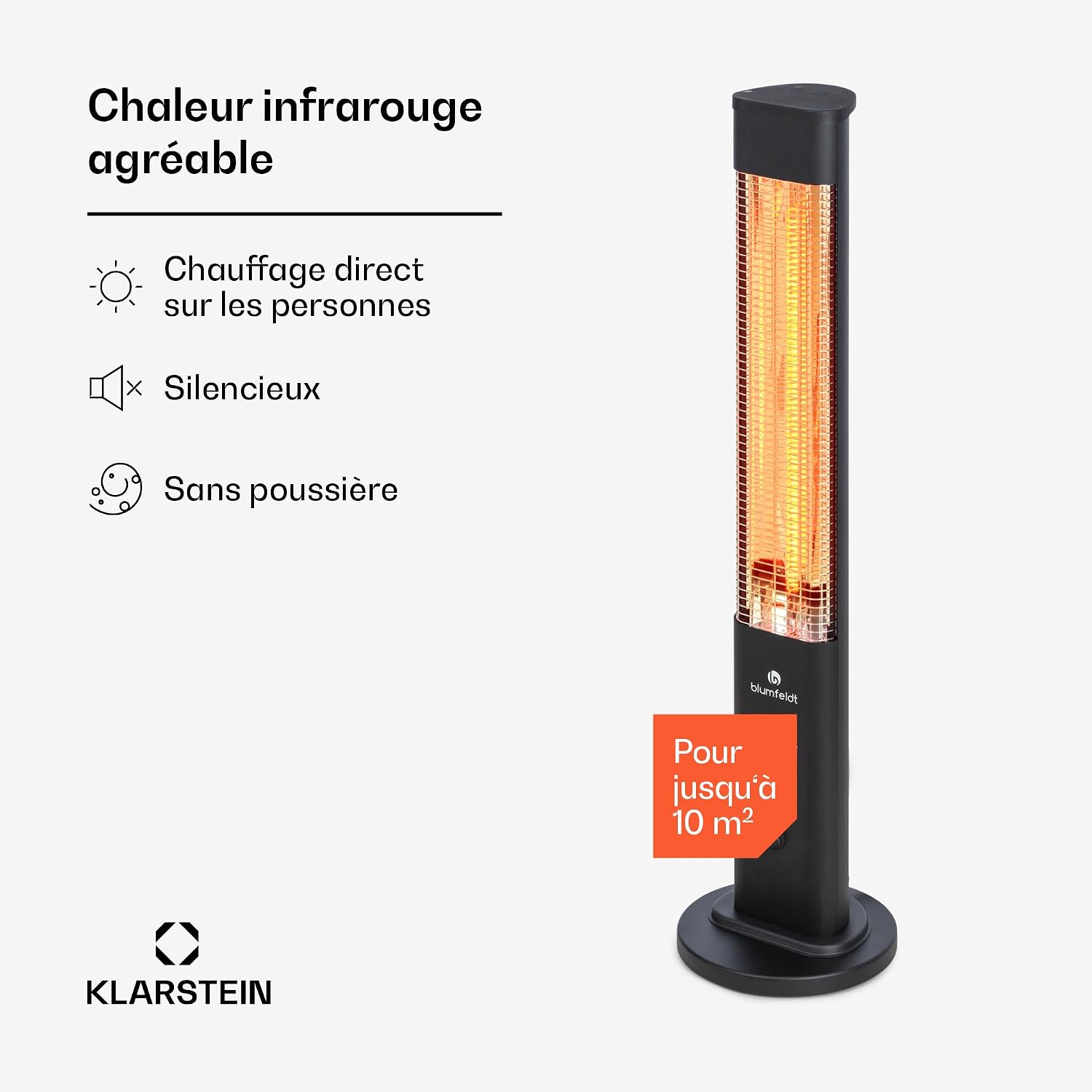 Thumbnail 1 de blumfeldt 10035095 infraroodstaandeverwarming 1.200 W, IP65 en 3 warmtestanden
