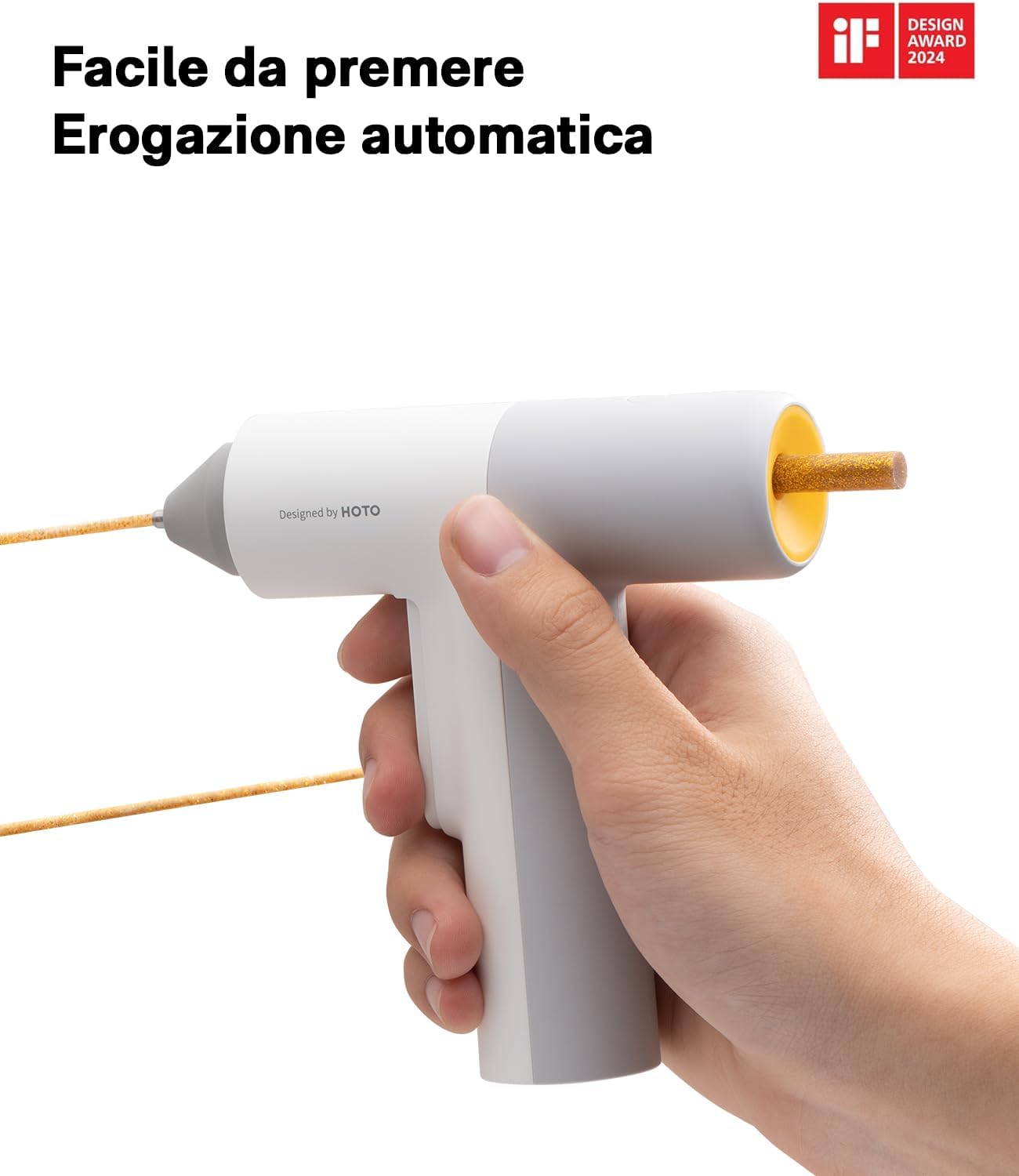Detalle 2 de HOTO Pistola Colla a Caldo Senza Fili Pro 3000 mAh