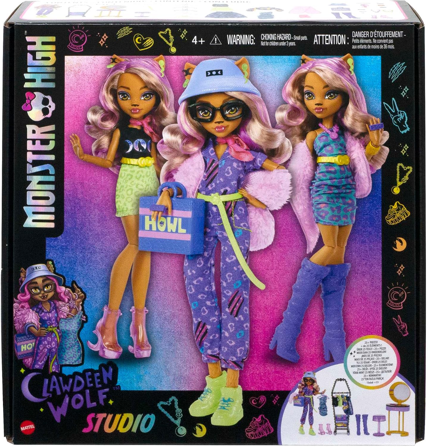 Thumbnail 5 de Monster High Clawdeen Wolf Estudio de Moda con Muñeca y Accesorios