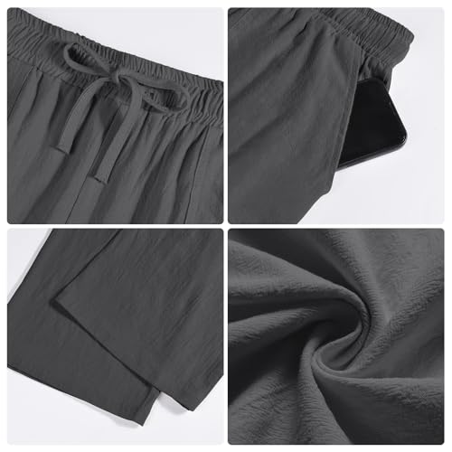 Detalle 2 de Litthing Pantalones de Lino para Hombre: verano ligero, bolsillos y comodidad