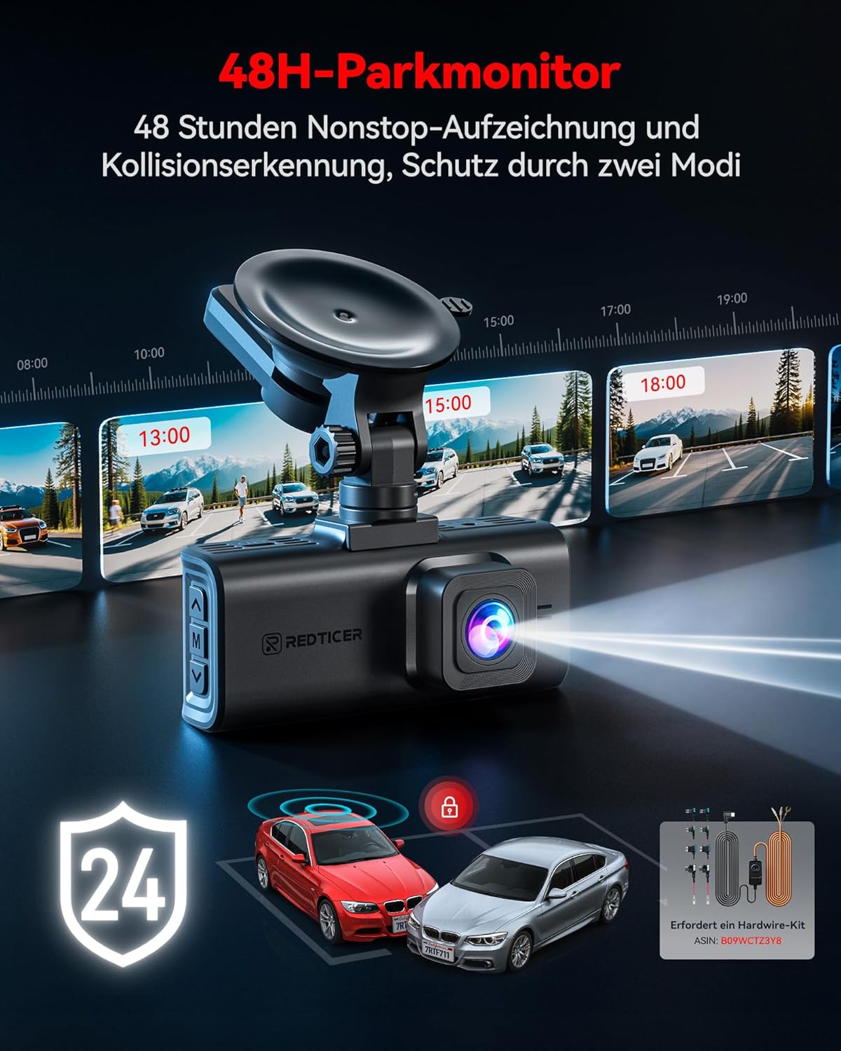 Thumbnail 6 de REDTIGER F7N Touch 4K Dashcam mit GPS und 128GB Karte