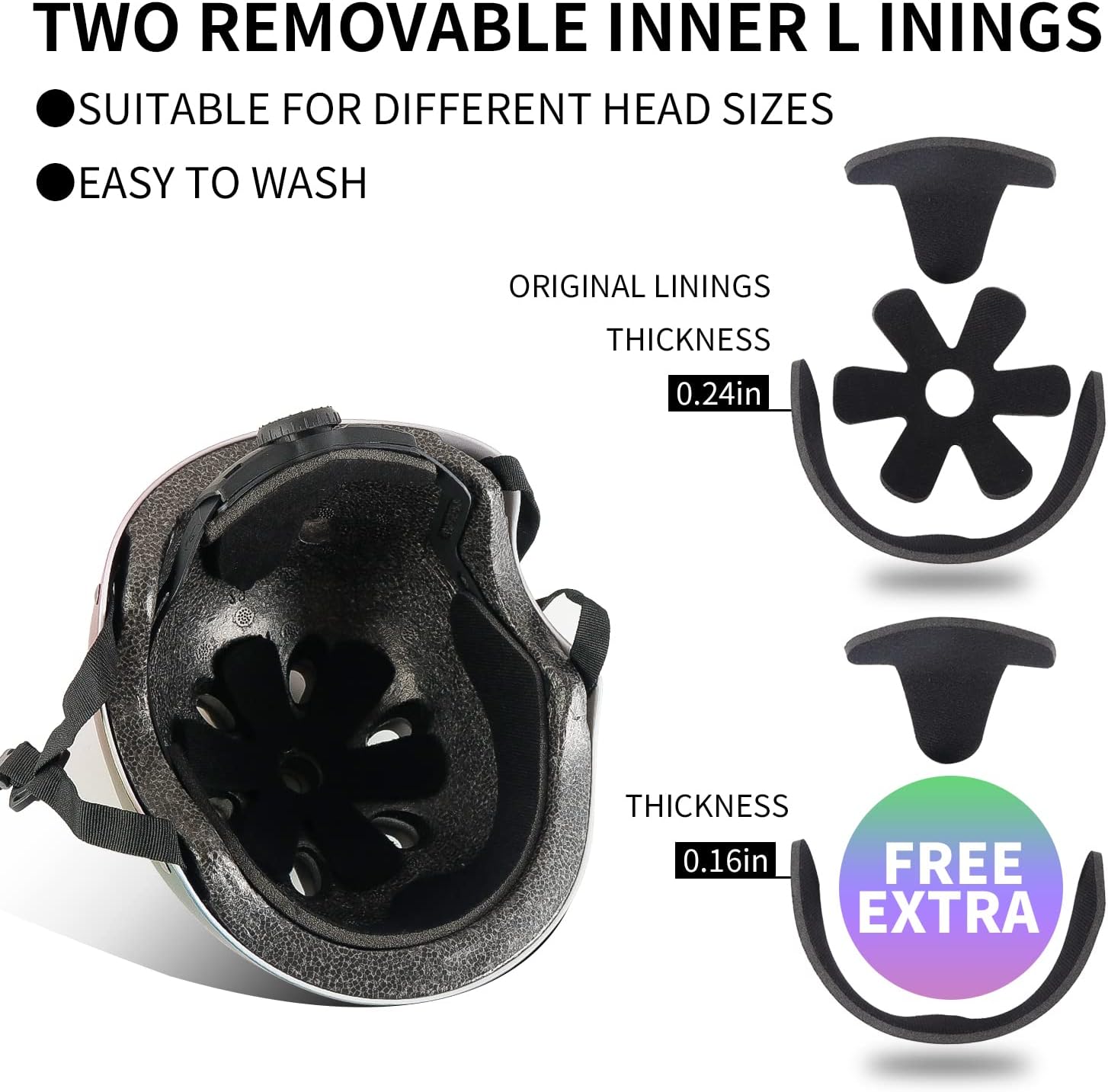 Thumbnail 6 de JEEFREE Kids Bike Helmet Adjustable