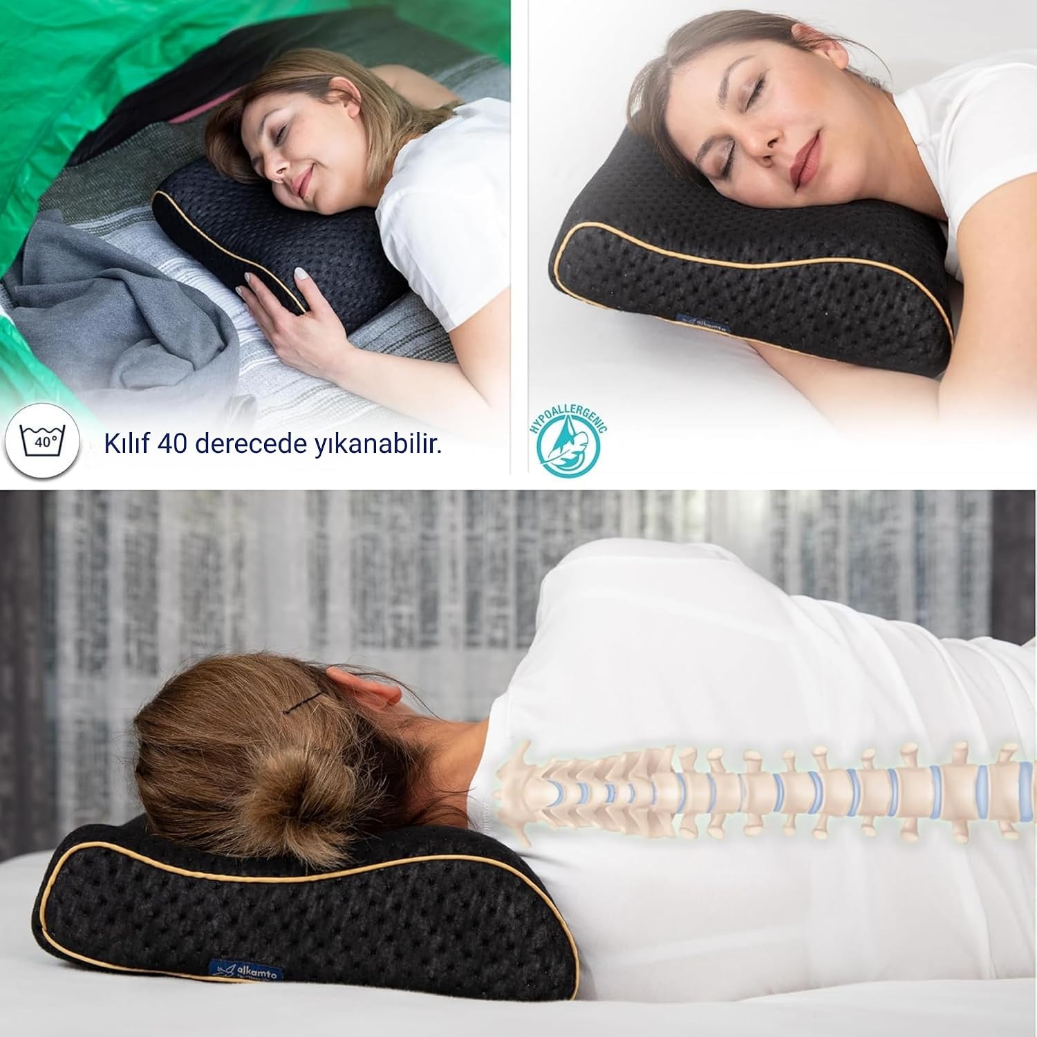 Thumbnail 4 de alkamto Travel Pillow Ergonomic Neck Support