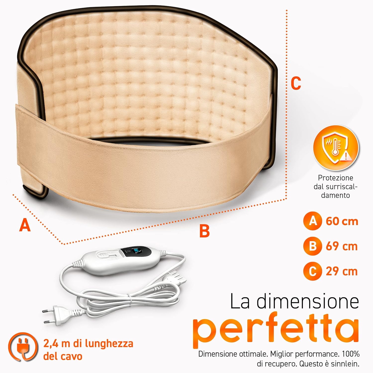 Thumbnail 4 de sinnlein Cintura termica per schiena e reni con 3 livelli di temperatura e spegnimento automatico