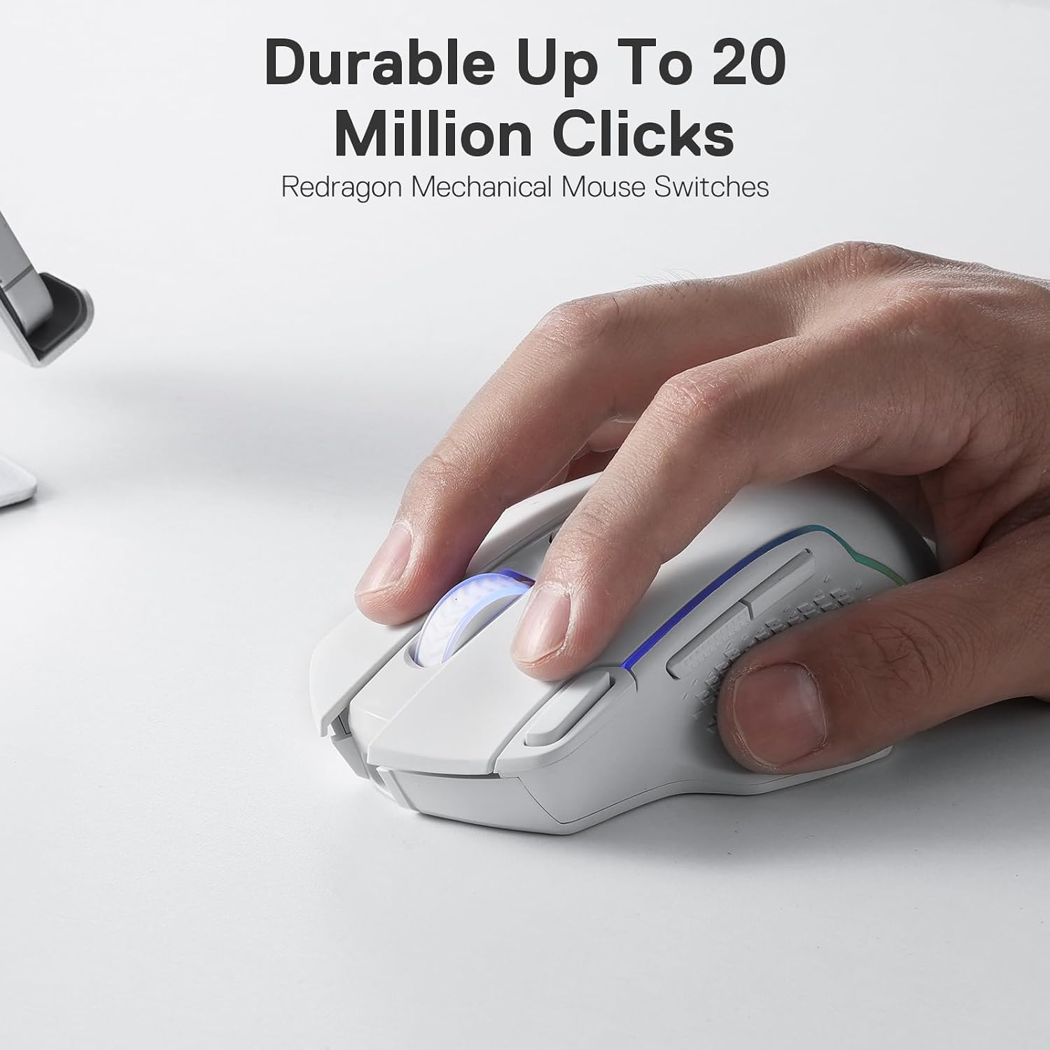 Detalle de Redragon M810 Pro Wireless Gaming Mouse: 10000 DPI, 8 Macro Keys & 45‑Hour Battery