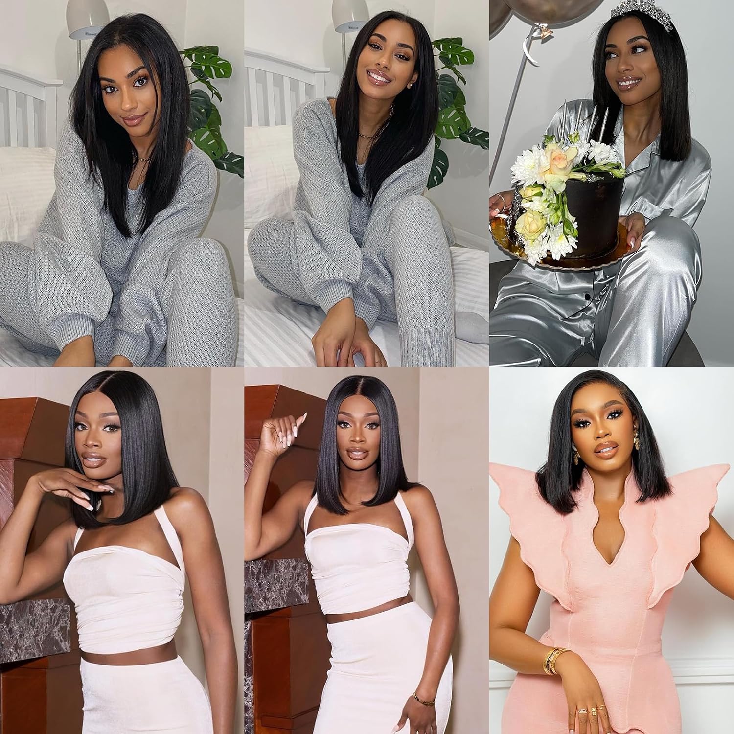 Detalle 2 de Liang Dian 12 Inch Brazilian Virgin Hair Bundles — 4-Pack 12A Straight, 100% Unprocessed Human Hair