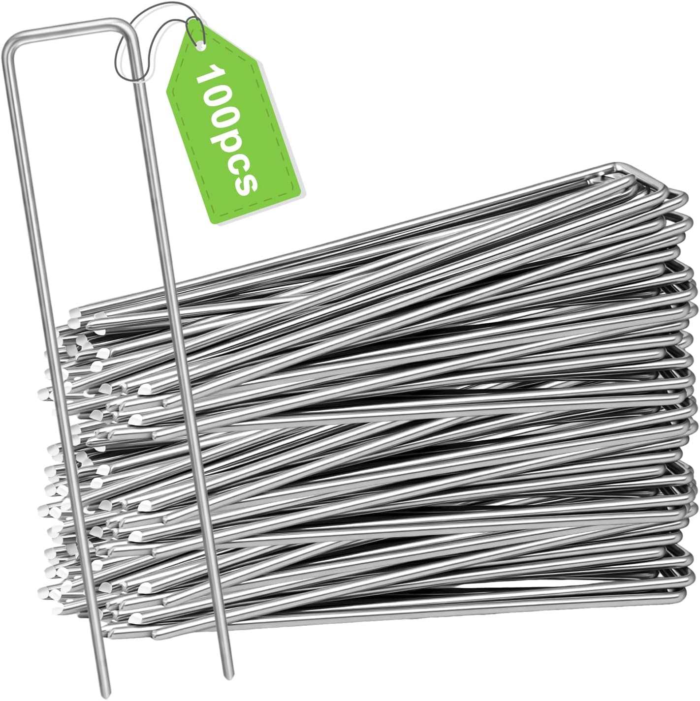 Detalle de HOEXSPRAY BDS-03-A U-vormige grondpennen van verzinkt staal, 15 cm, 100 stuks