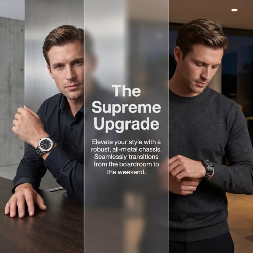 Thumbnail 2 de Kit de modification pour montre en acier inoxydable avec bracelet et boîtier compatibles S-Watch X AP Royal Pop – version 3H Black Metal