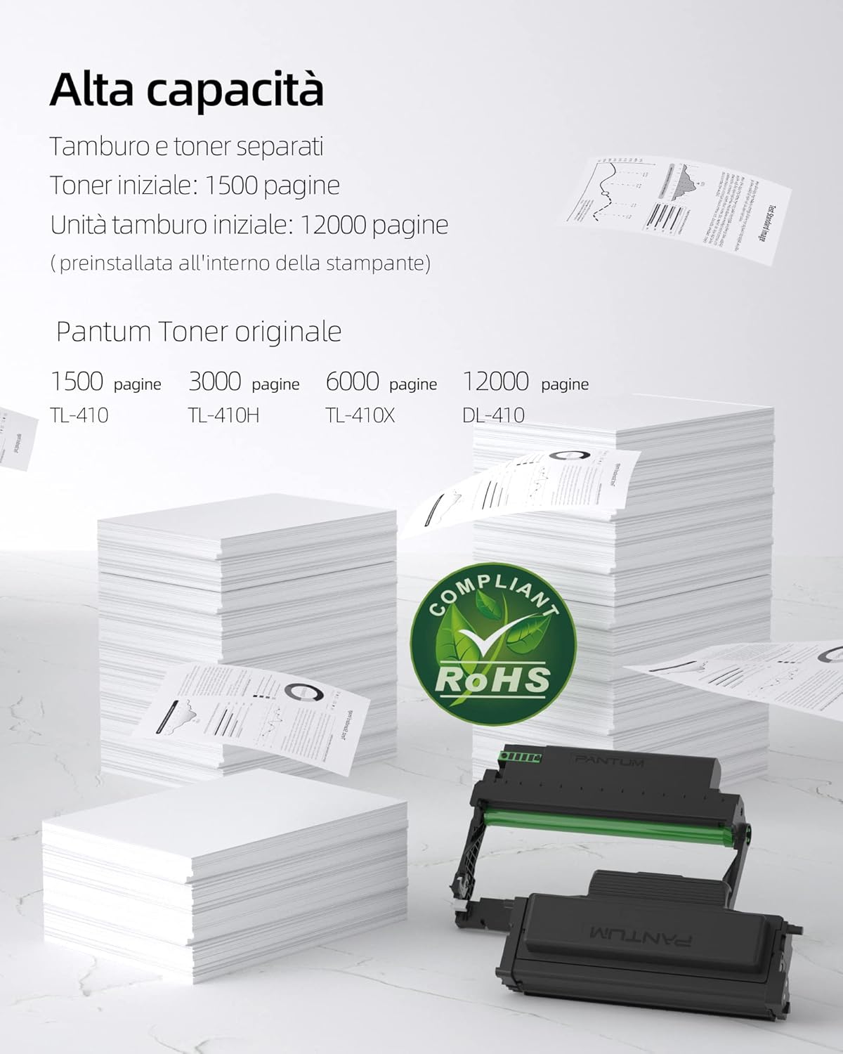 Detalle de Pantum M7108DW: Stampante laser 3 in 1 wireless, 33 ppm, ADF, fronte/retro non duplex per scansione/copiarie affidabili