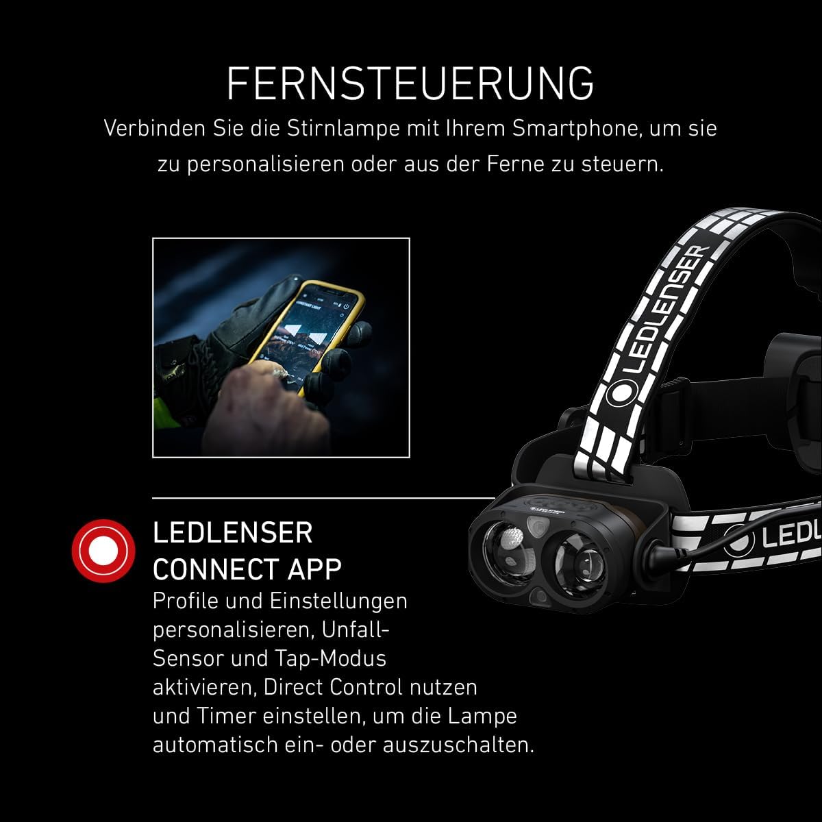 Thumbnail 6 de Ledlenser H19R Signature Premium Stirnlampe – 4000 Lumen, Fusion Beam, Bluetooth, IP68