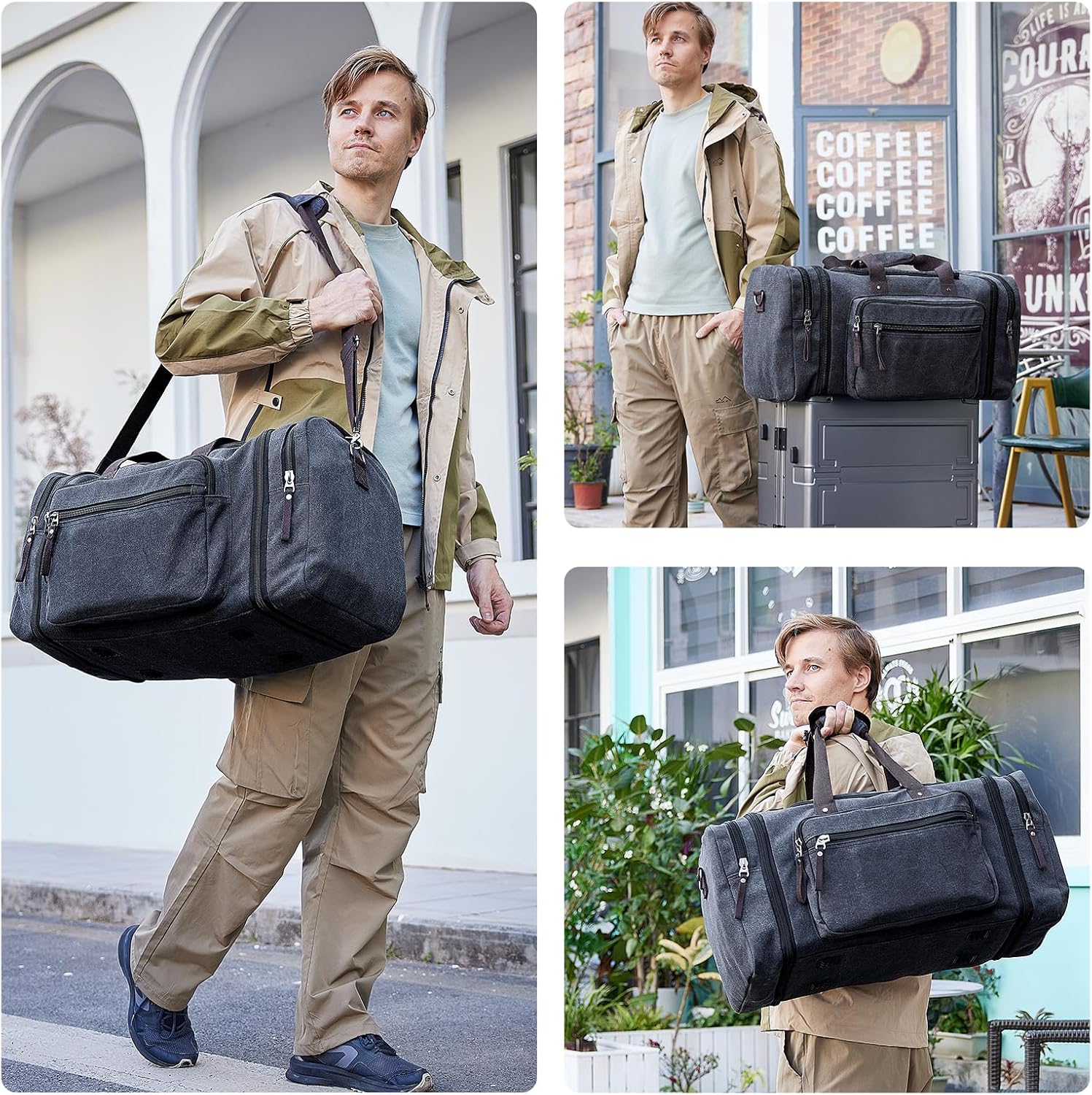 Thumbnail 2 de EKOROMIER 55L canvas travel duffel bag