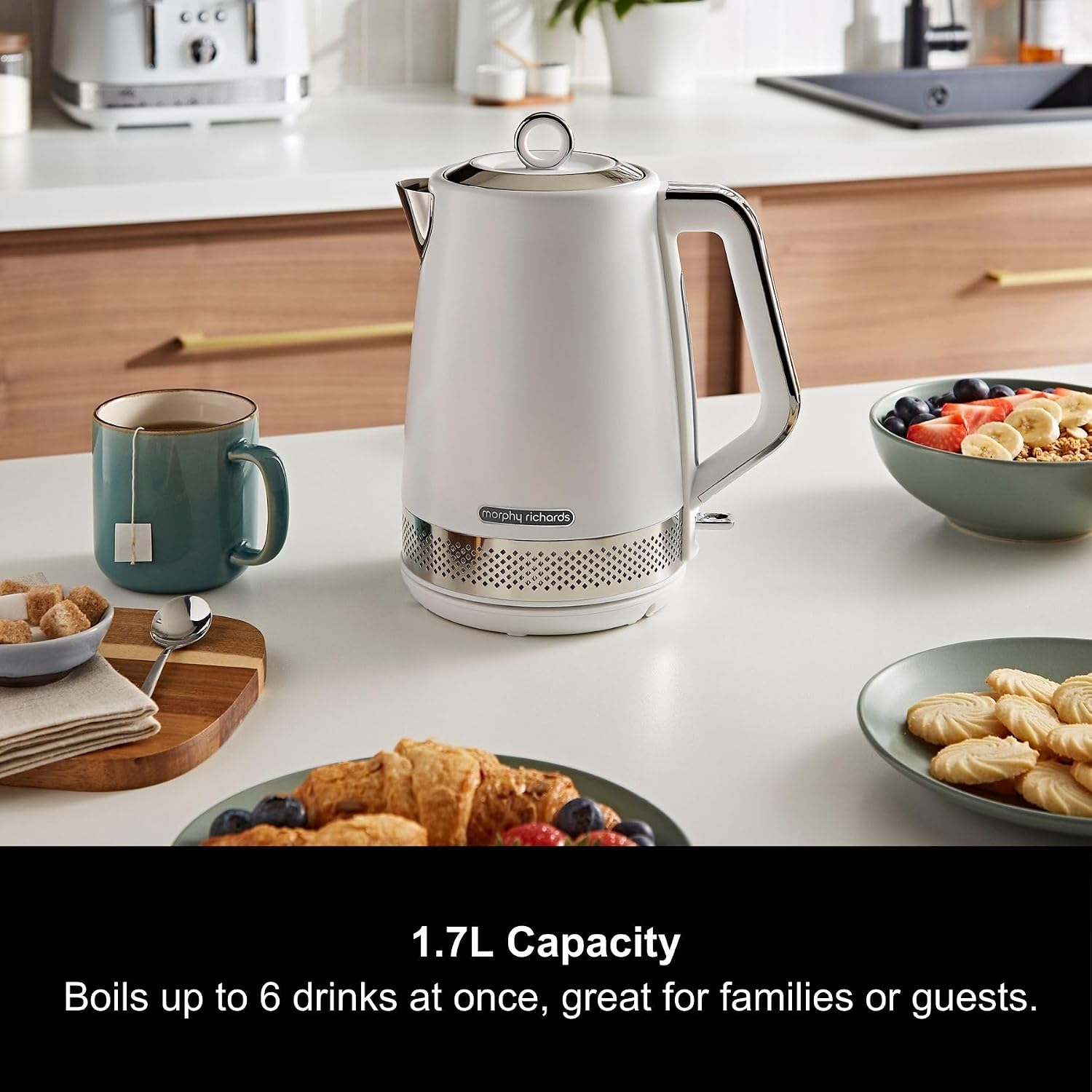 Thumbnail 1 de Morphy Richards Illumination 1.7L Jug Kettle (108021) with blue light, rapid boil & anti-limescale filter