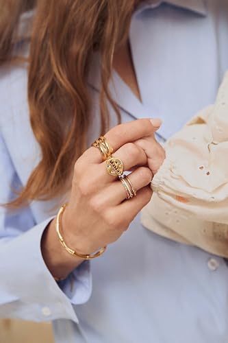 Thumbnail 5 de SINGULARU – Anillo Mamá: latón bañado en oro 18 Kt con circonitas de colores