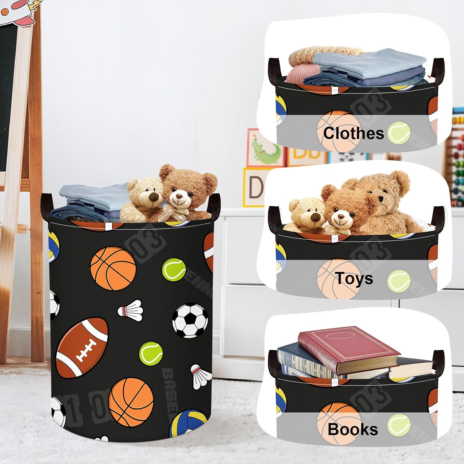 Thumbnail 4 de HUUMONSS Sports Balls Laundry Hamper 63L