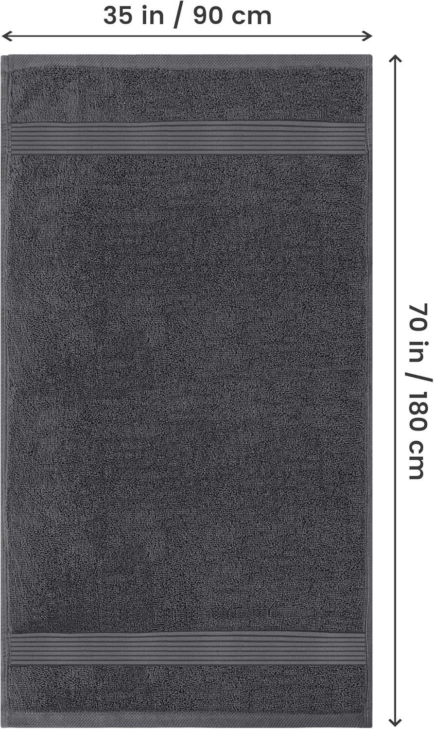 Thumbnail 1 de Utopia Towels Toalla de baño Jumbo 180x90 cm Gris