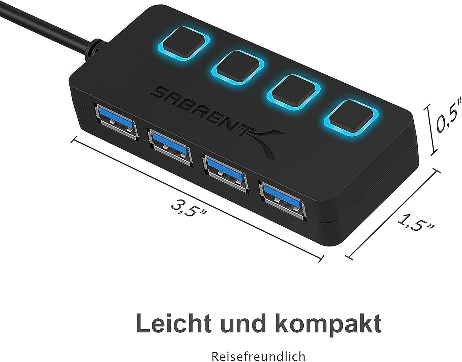 Thumbnail 6 de Sabrent HB-UMP3 4‑Port USB 3.0 Hub