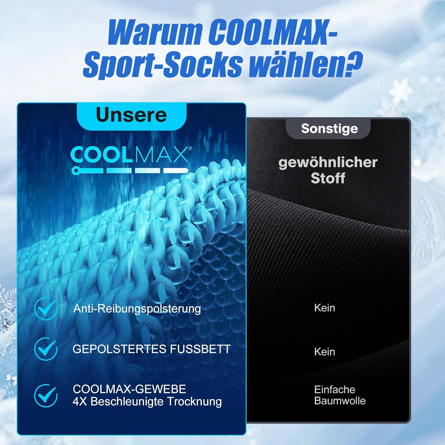 Thumbnail 2 de EconioSocken Coolmax Laufsocken Kurz (3/6 Paar) – atmungsaktive Sneaker-Socken gegen Blasen