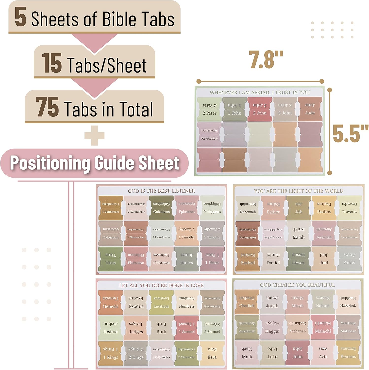 Detalle de Mr. Pen Bible Tabs, 75-Tab Set