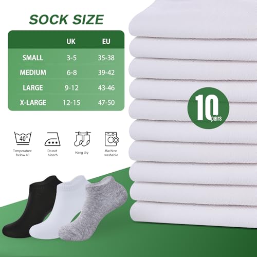 Thumbnail 4 de SockWaddles Bamboo Trainer Socks – 10 Pairs, White, 3-5