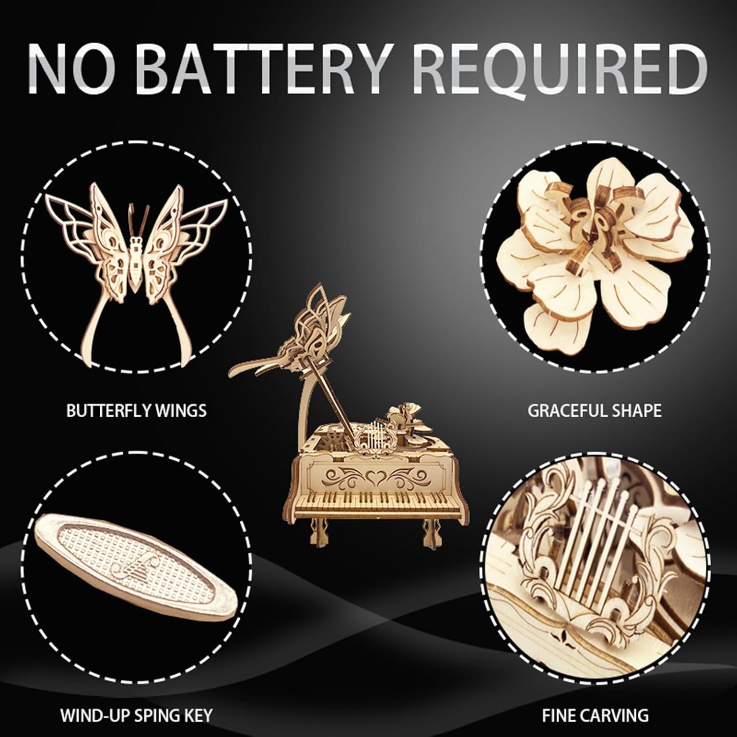 Thumbnail 3 de Cool Piano Music Box 3D Puzzle for Adults 🎲