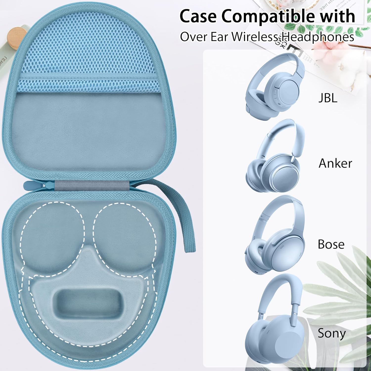 Detalle 2 de co2CREA Hard Storage Case for Bose QuietComfort Headphones – Protective case for Ultra 2nd Gen, QC SE, QC35 II, QC45 (case only)