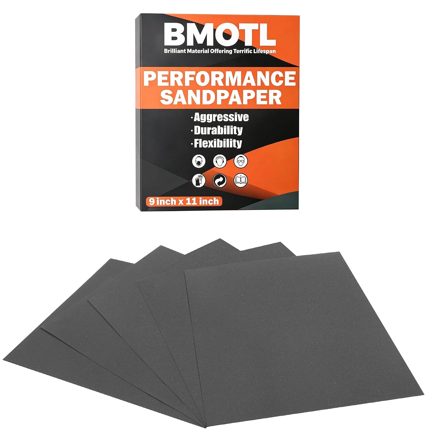 Detalle de BMOTL Wet Sanding Paper 600-Grit Wet/Dry Sandpaper, 9 x 11-Inch Sheets