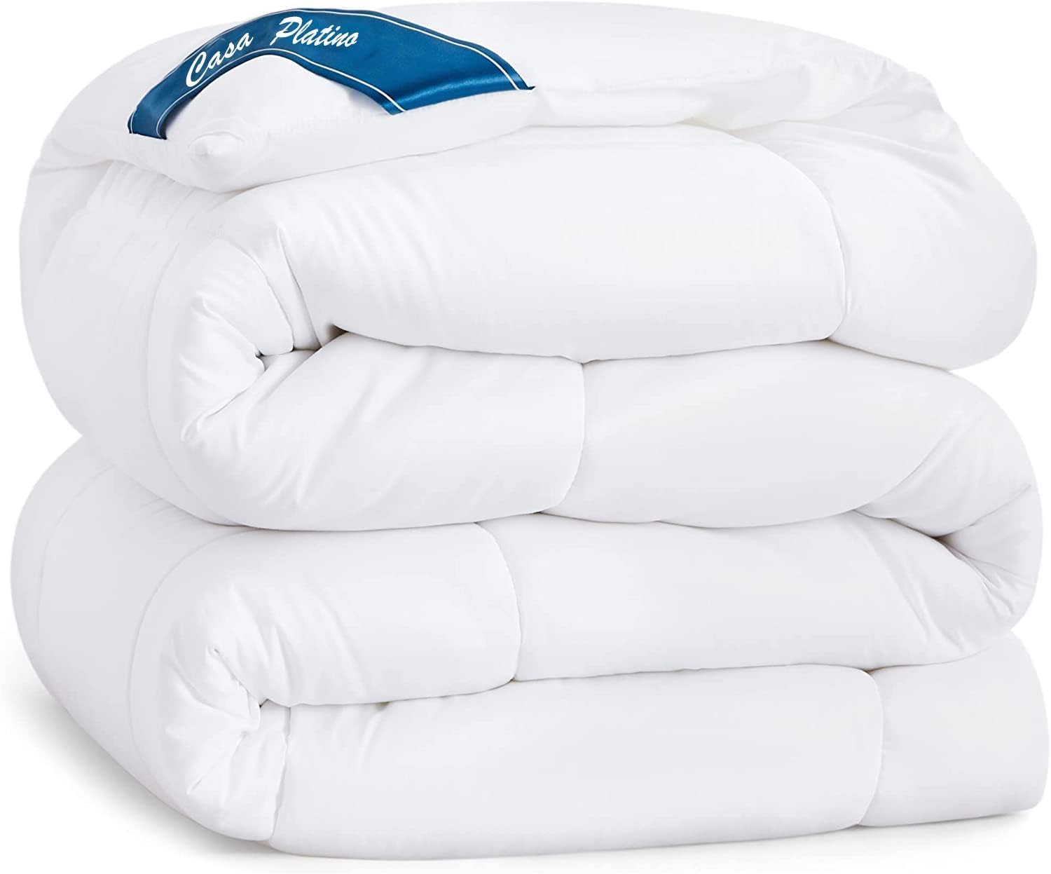 Detalle de Casa Platino Double Duvet 10.5 Tog – Coverless Duvet with Corner Tabs, 200 x 200 cm, Black