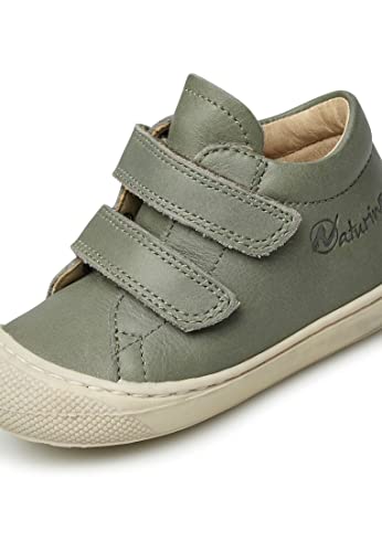 Detalle de Naturino Chaussures Premiers Pas en Cuir - Vert foncé, taille 29