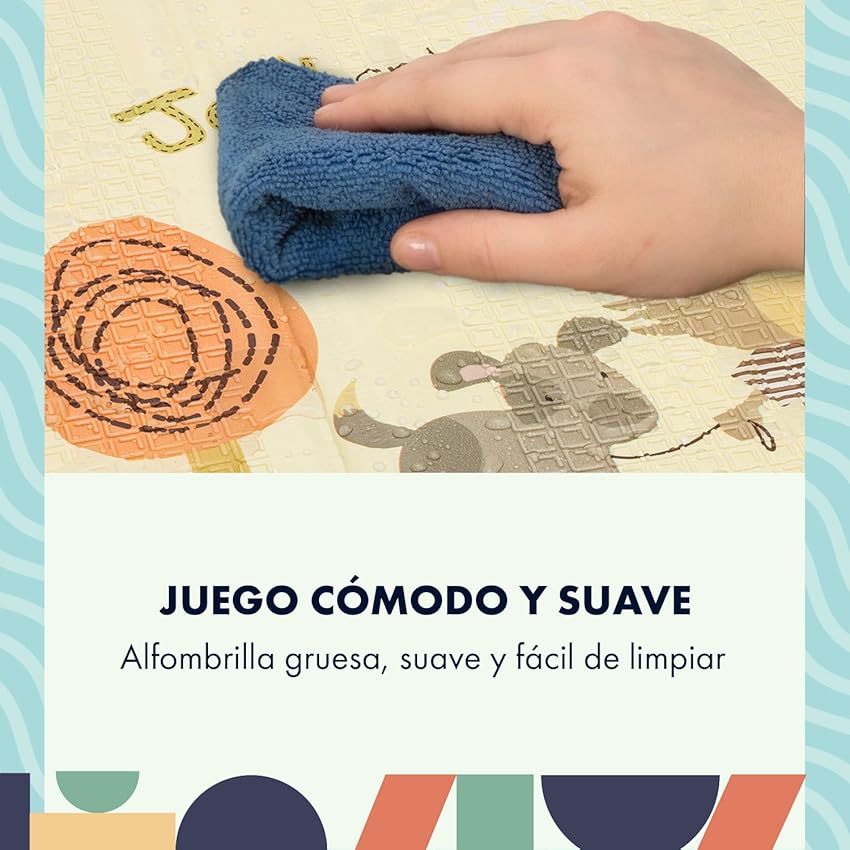 Detalle 2 de Babify Alfombra de Juegos Dino, tapete XPE impermeable