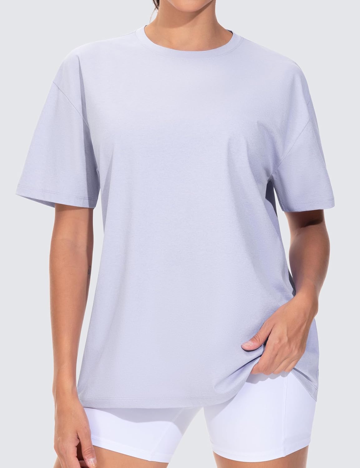 Thumbnail 4 de THE GYM PEOPLE Women's Oversized T-Shirt, Short Sleeve Crewneck