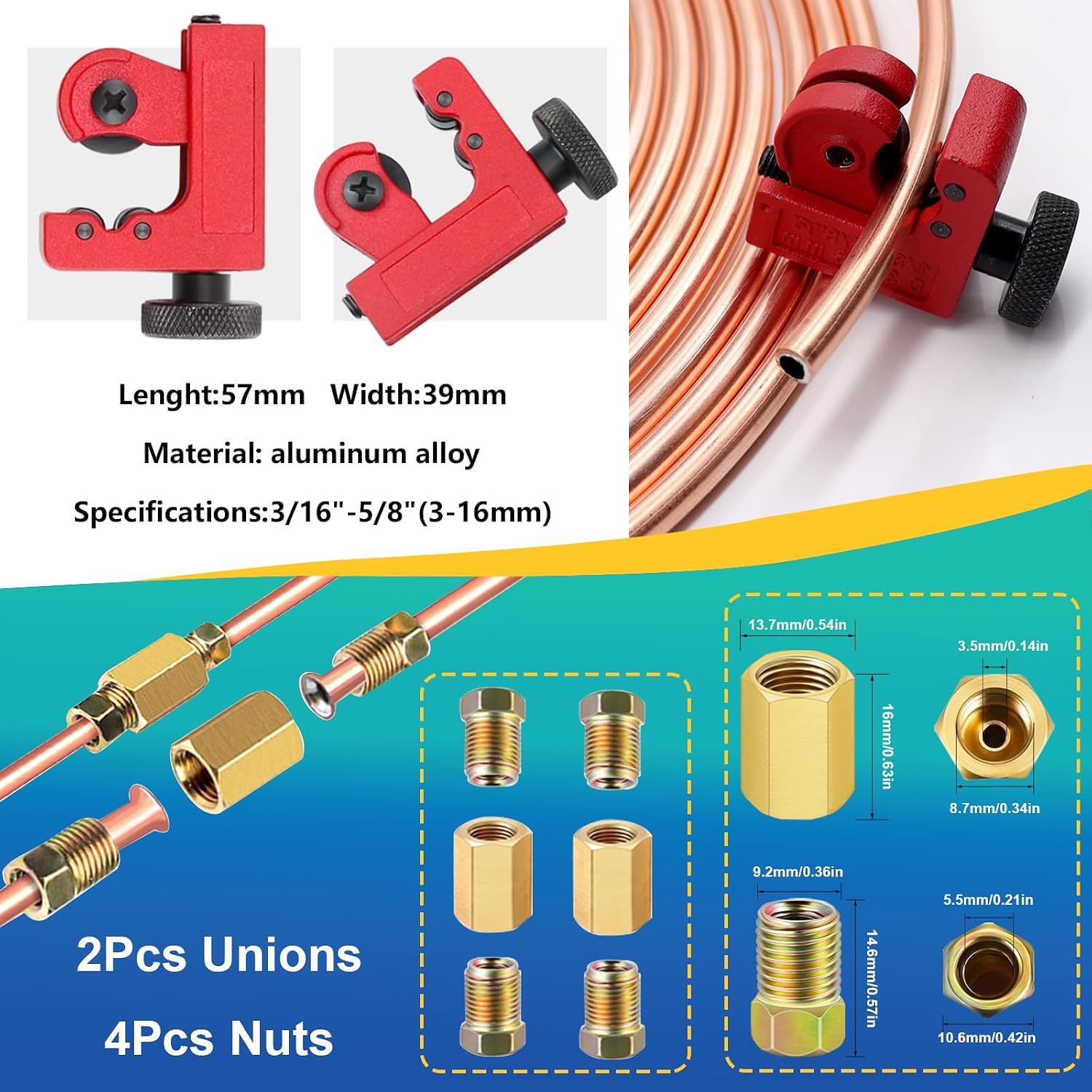 Thumbnail 3 de smseace 26Pack 3/16 Brake Line Kit