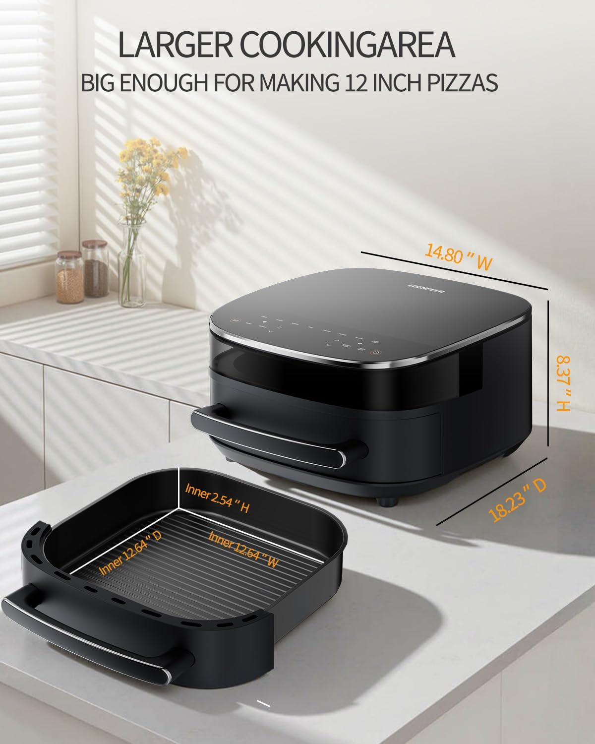 Thumbnail 4 de EDENPEER Extra Large Air Fryer 6 QT ๐