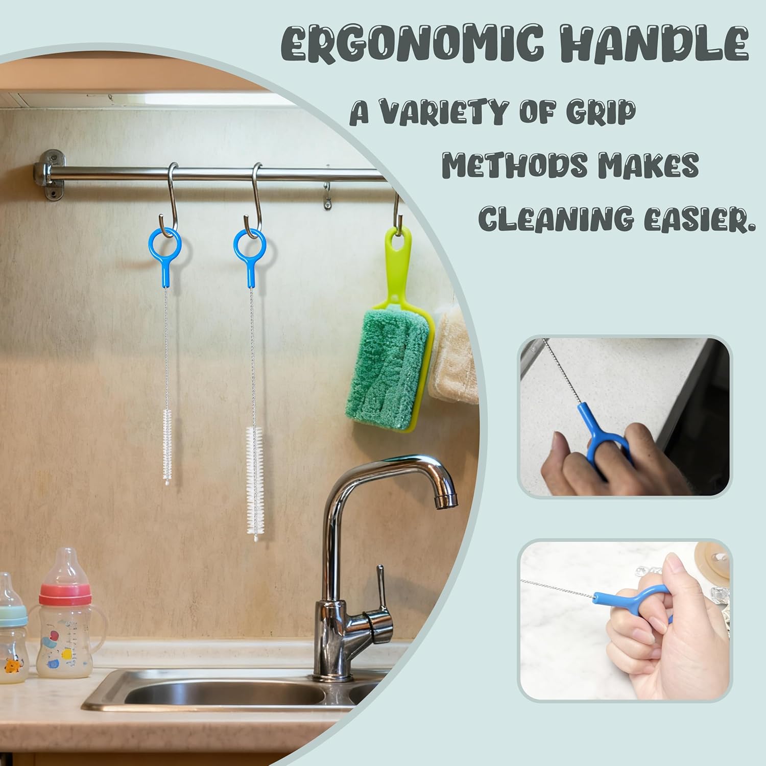 Thumbnail 5 de Straw Cleaner Brush for Baby Bottles with Nylon Bristles and Stainless Steel Wires