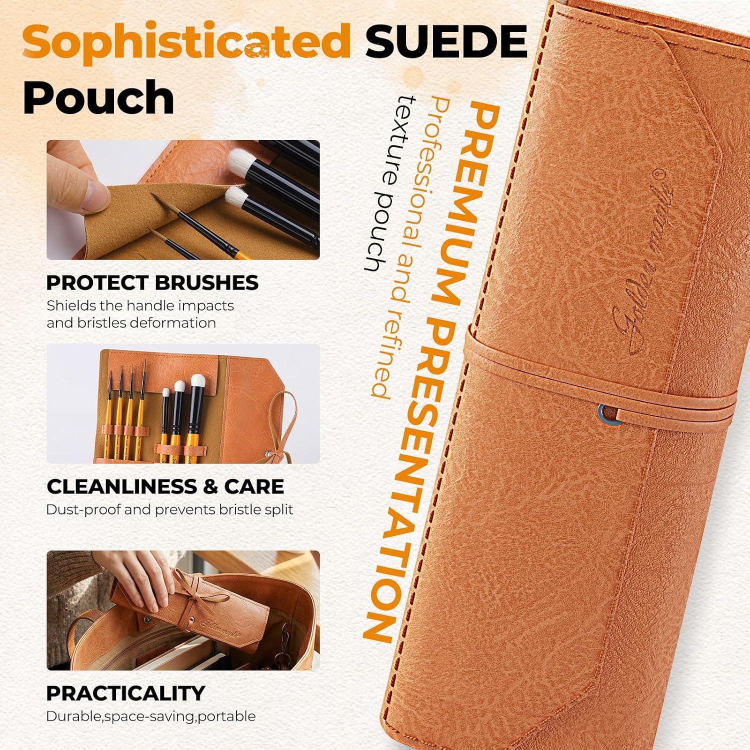 Thumbnail 6 de Golden Maple 7-Piece Miniature Paint Brush Set with Kolinsky Sable and Dry Brushes
