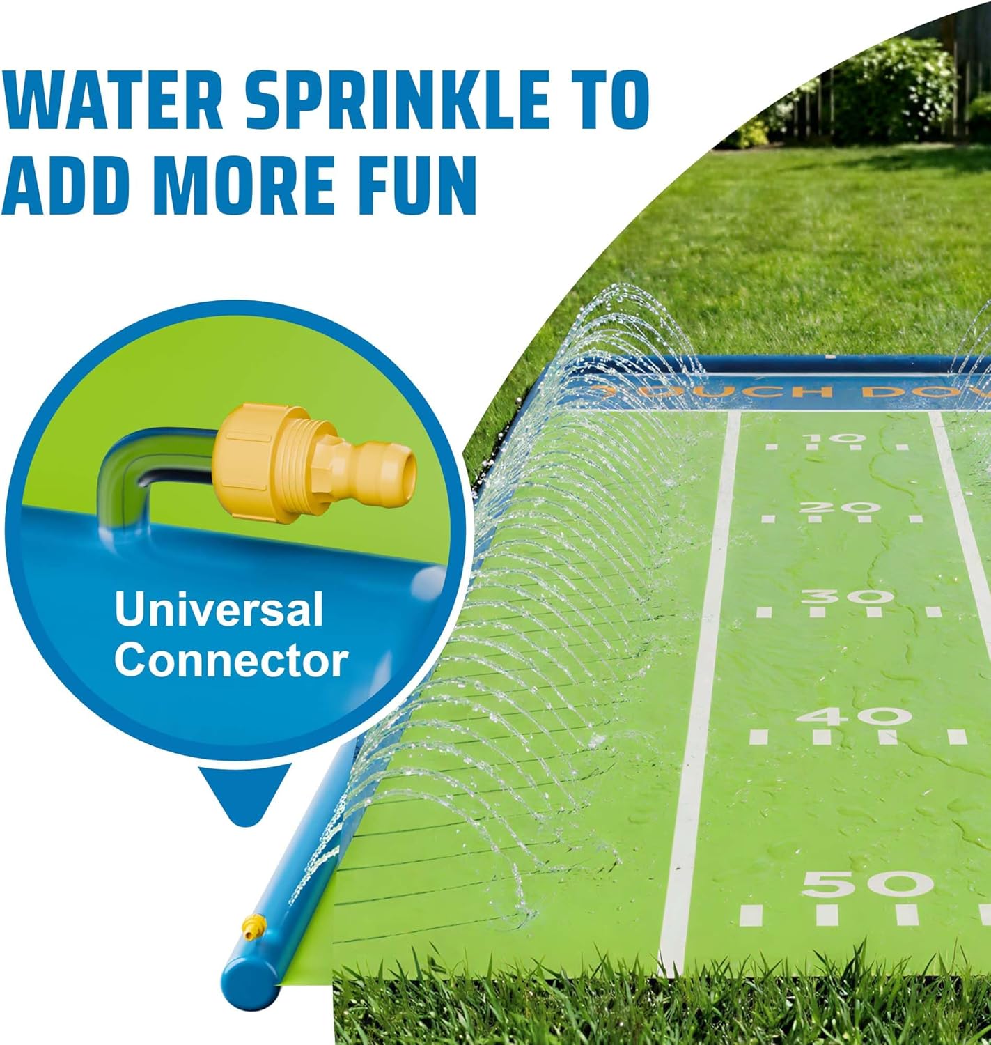 Thumbnail 6 de Funscape Triple Water Slides for Kids Backyard (20FT) with 3 Bodyboards and Inflatable Football