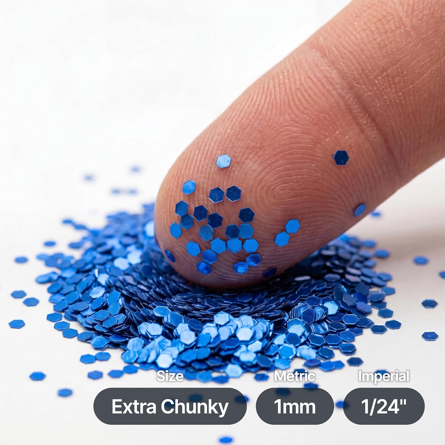 Thumbnail 4 de Hemway Sapphire Blue Glitter Shaker 130g – Extra Chunky, Multi-Purpose Craft Glitter