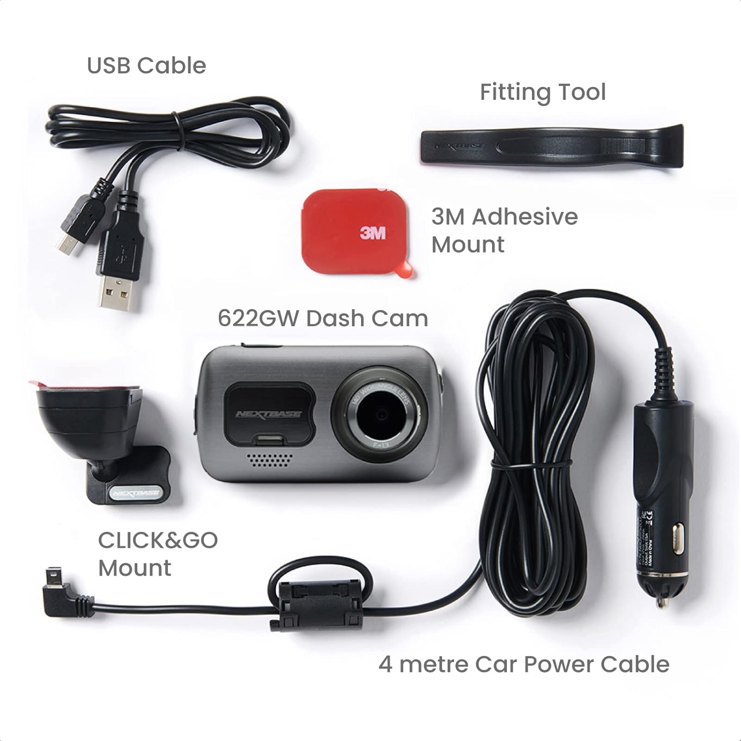 Detalle de Nextbase 622GW 4K Dash Cam with Wi‑Fi, GPS, Bluetooth and Night Vision