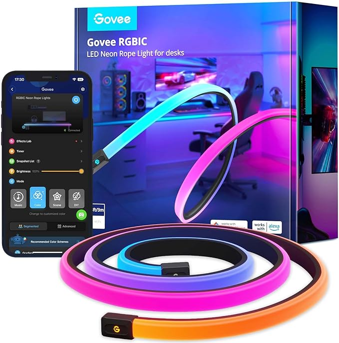 Detalle de Govee Tira LED Neon 3m RGBIC para Gaming con Razer Chroma