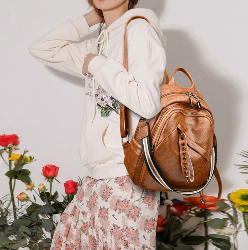 Thumbnail 1 de BUKESIYI Donna Borsa Zaino Elegante Zainetto 2025 PU Pelle Marrone IT78196