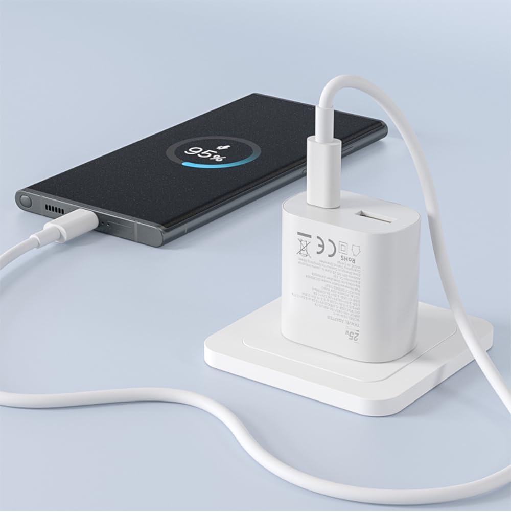 Detalle de Samneer Caricabatterie da auto 25W USB-C + 15W USB-A: ricarica rapida per due dispositivi