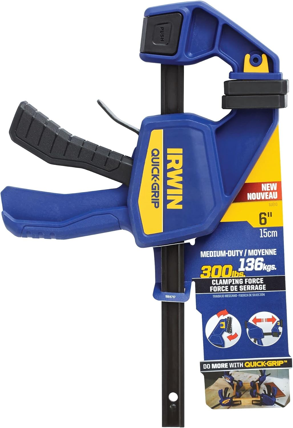 Detalle 1 de IRWIN QUICK-GRIP 6-Inch Bar Clamp for One-Handed Use ๐
