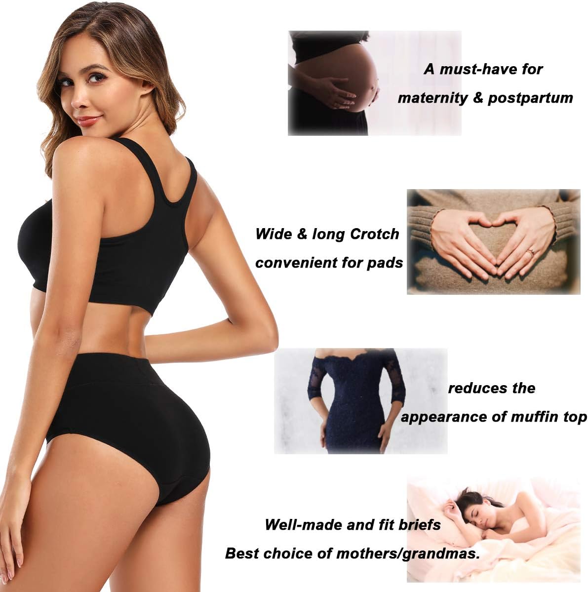 Thumbnail 3 de Molasus High-Waist Cotton Women's Full-Coverage Underwear