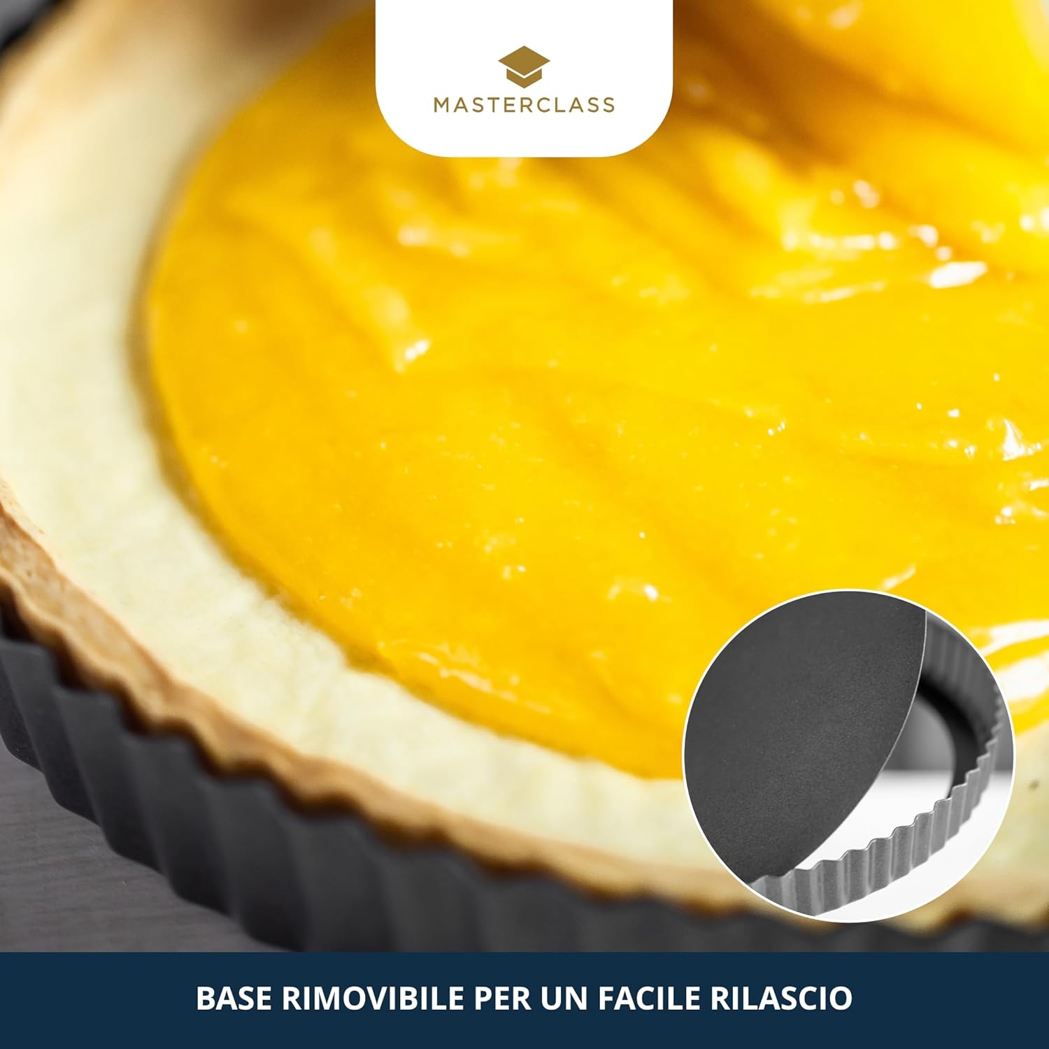 Thumbnail 4 de MasterClass – Moule à tarte et quiche antiadhésif en acier cannelé 23 cm