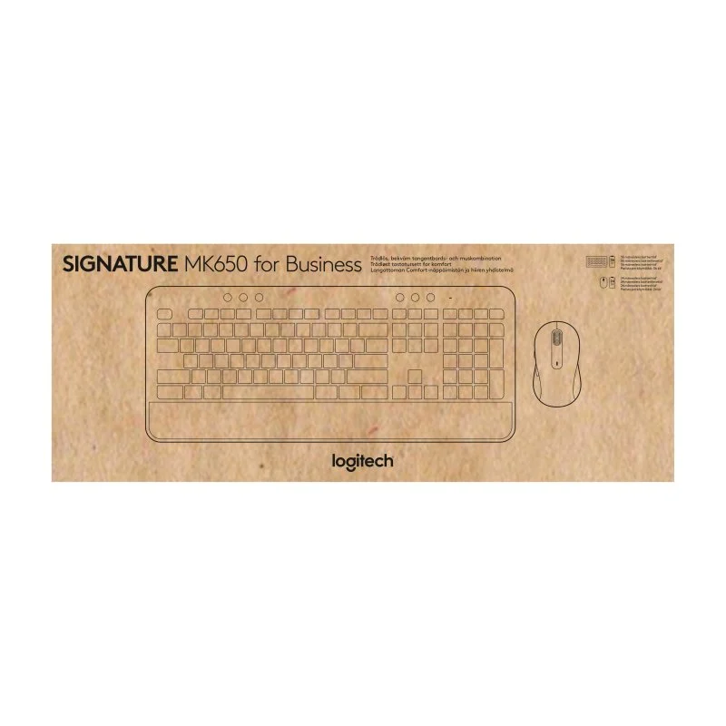 Detalle 2 de Logitech Signature MK650 Combo For Business (teclado y ratón) Bluetooth grafito, QWERTY español