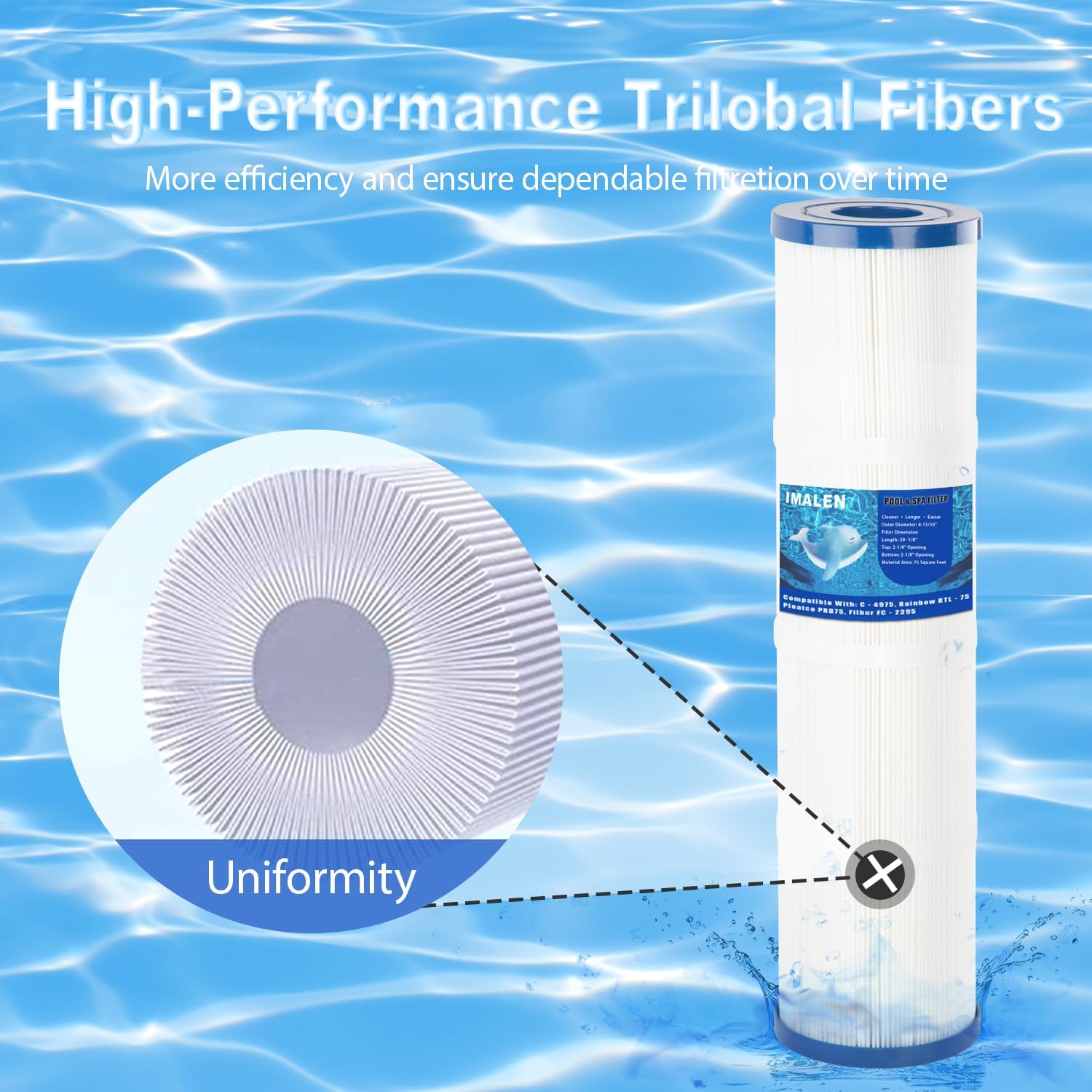 Detalle 2 de IMALEN LX-10-D Spa Filter Cartridge, 2-Pack, 42 sq. ft. Filtration