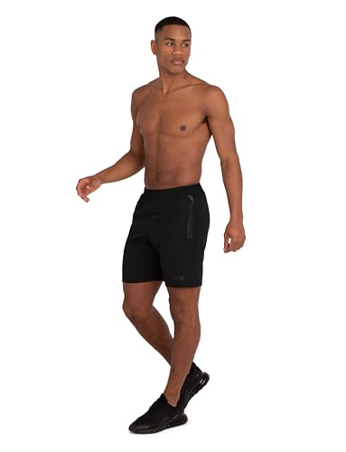 Thumbnail 3 de TCA pantalones cortos hombre de deporte con bolsillos de cremallera Elite Tech (Negro/Negro) talla XXL