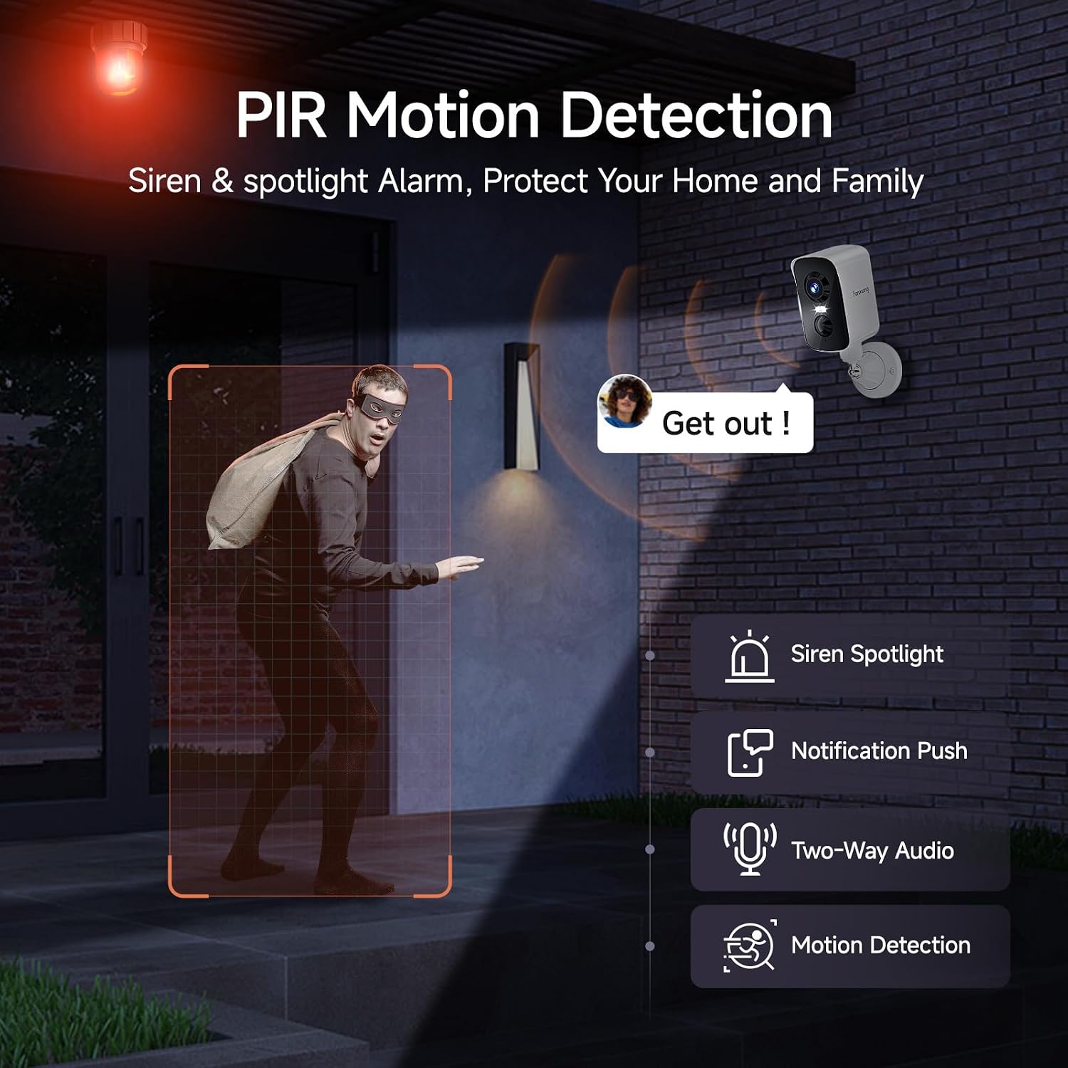 Thumbnail 4 de fanxiang 2K Wireless Security Camera 300° pan
