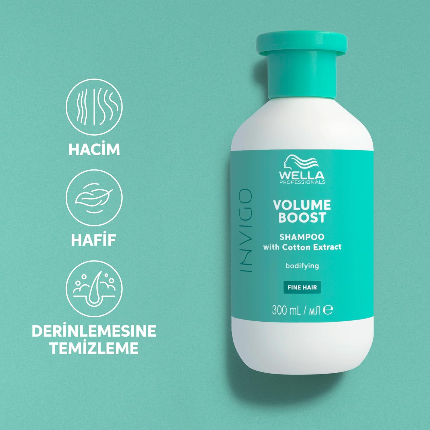 Thumbnail 1 de Wella Professionals INVIGO Volume Boost Bodifying Shampoo 300 ml, shampoo volumizzante per capelli normali e fini