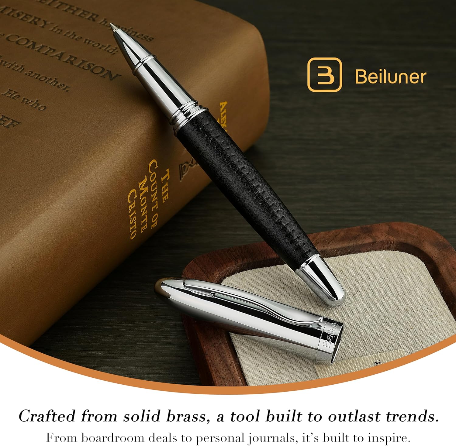 Thumbnail 5 de BEILUNER 318 Penna rollerball in pelle 🖊️